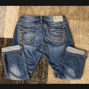 Silver Size 27 Suki Capris